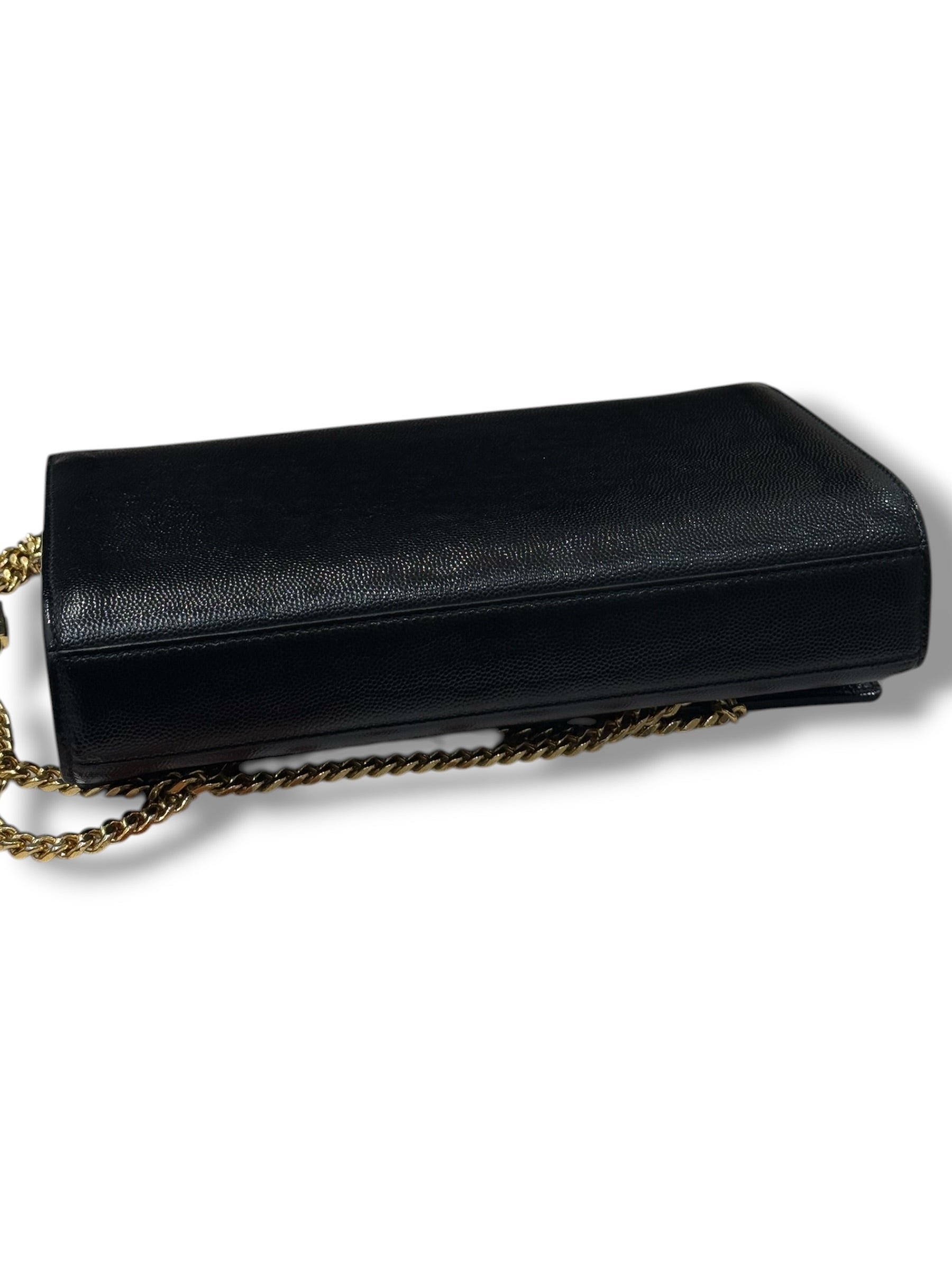 Saint Laurent - sac Kate médium cuir noir