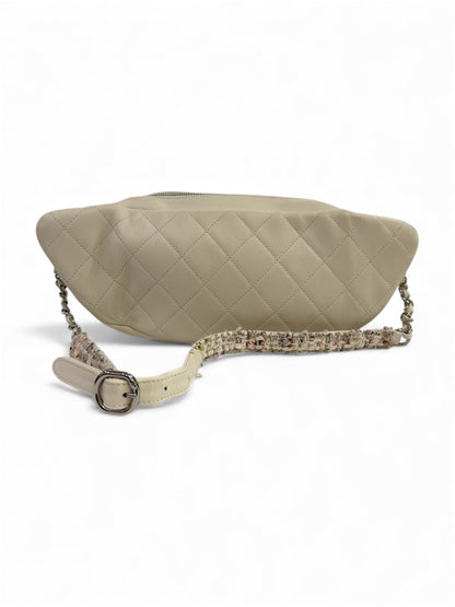 Chanel - Sac banane cuir et tweed