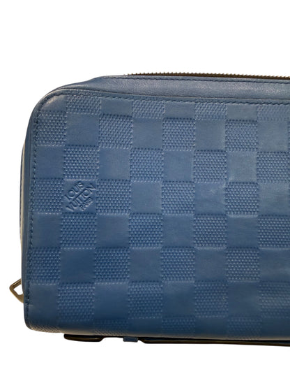 Louis Vuitton - Portefeuille Zippy XL en cuir damier bleu