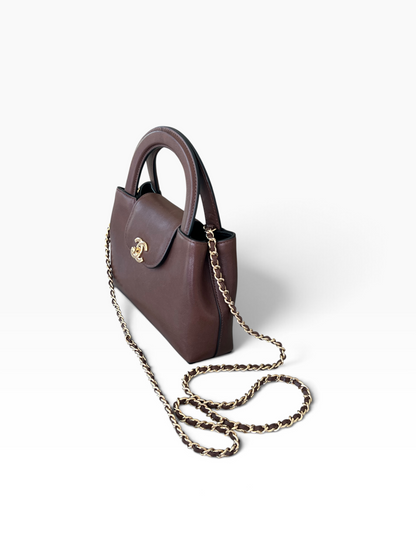 Chanel - sac petit shopping Kelly chocolat