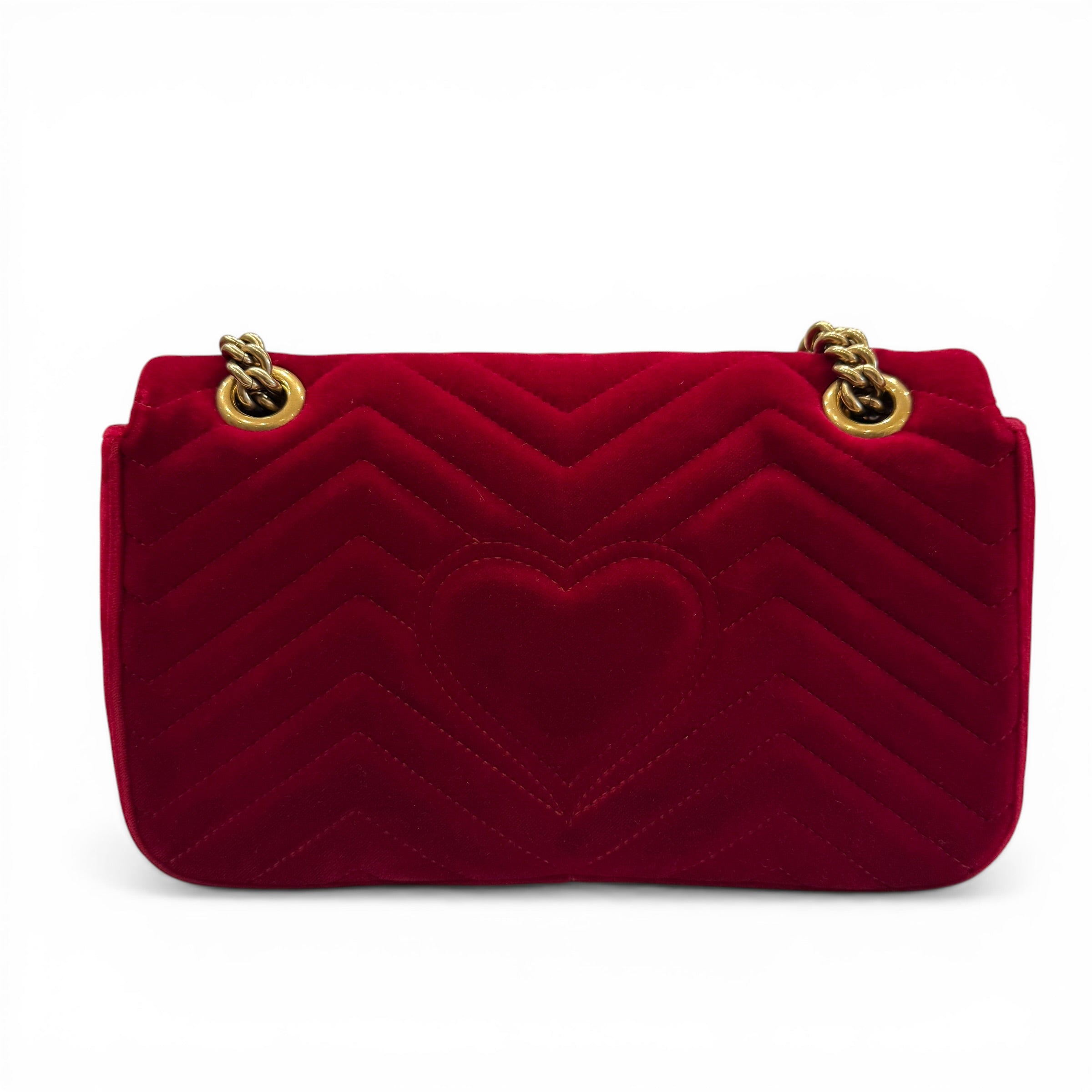 Gucci - Sac Marmont rouge en velours