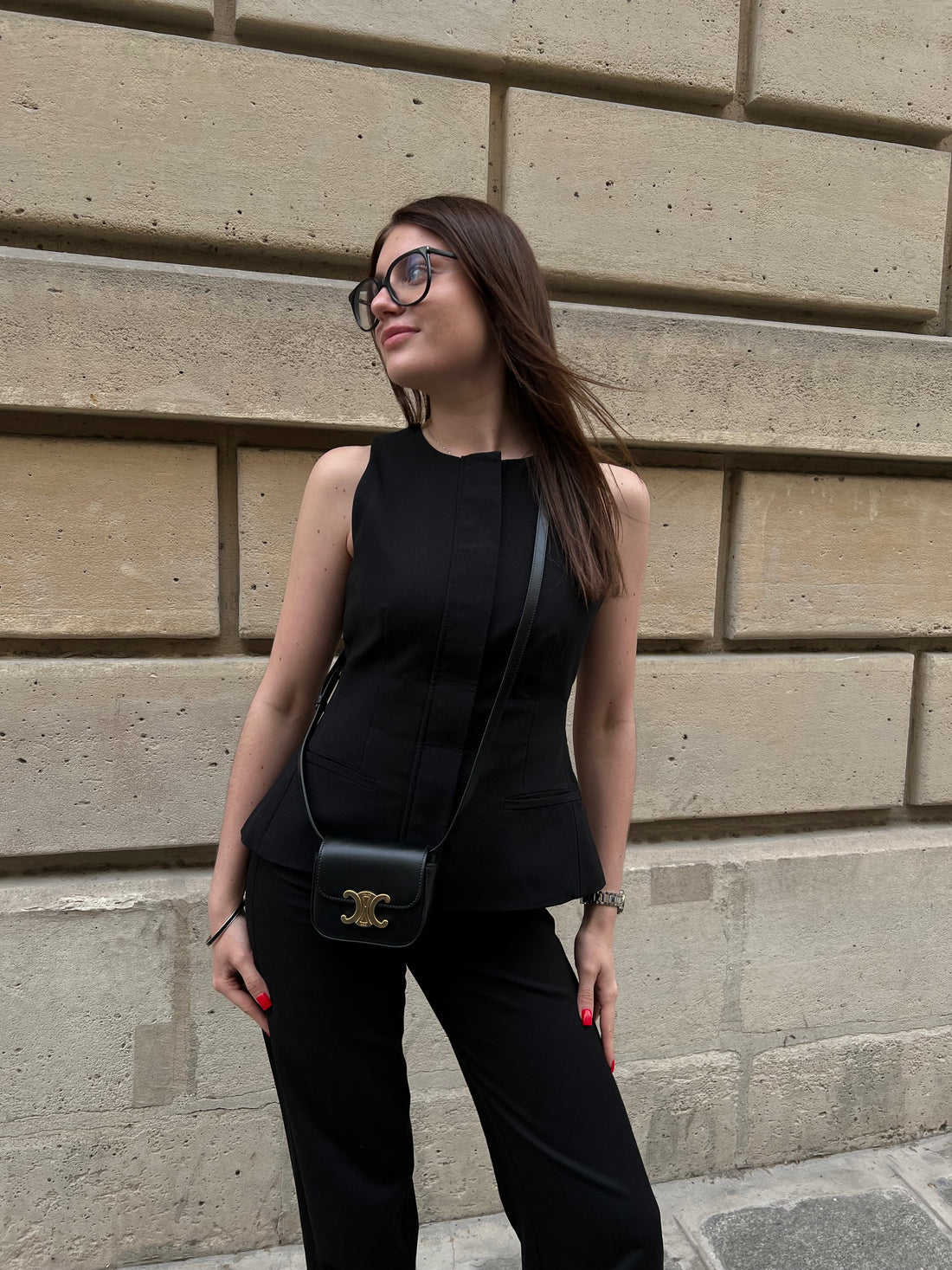 Céline - Sac Claude mini modèle noir