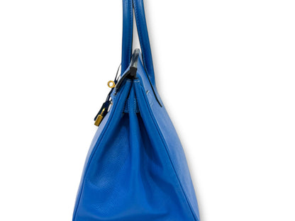 Hermès - Sac Birkin 30 Bleu de France
