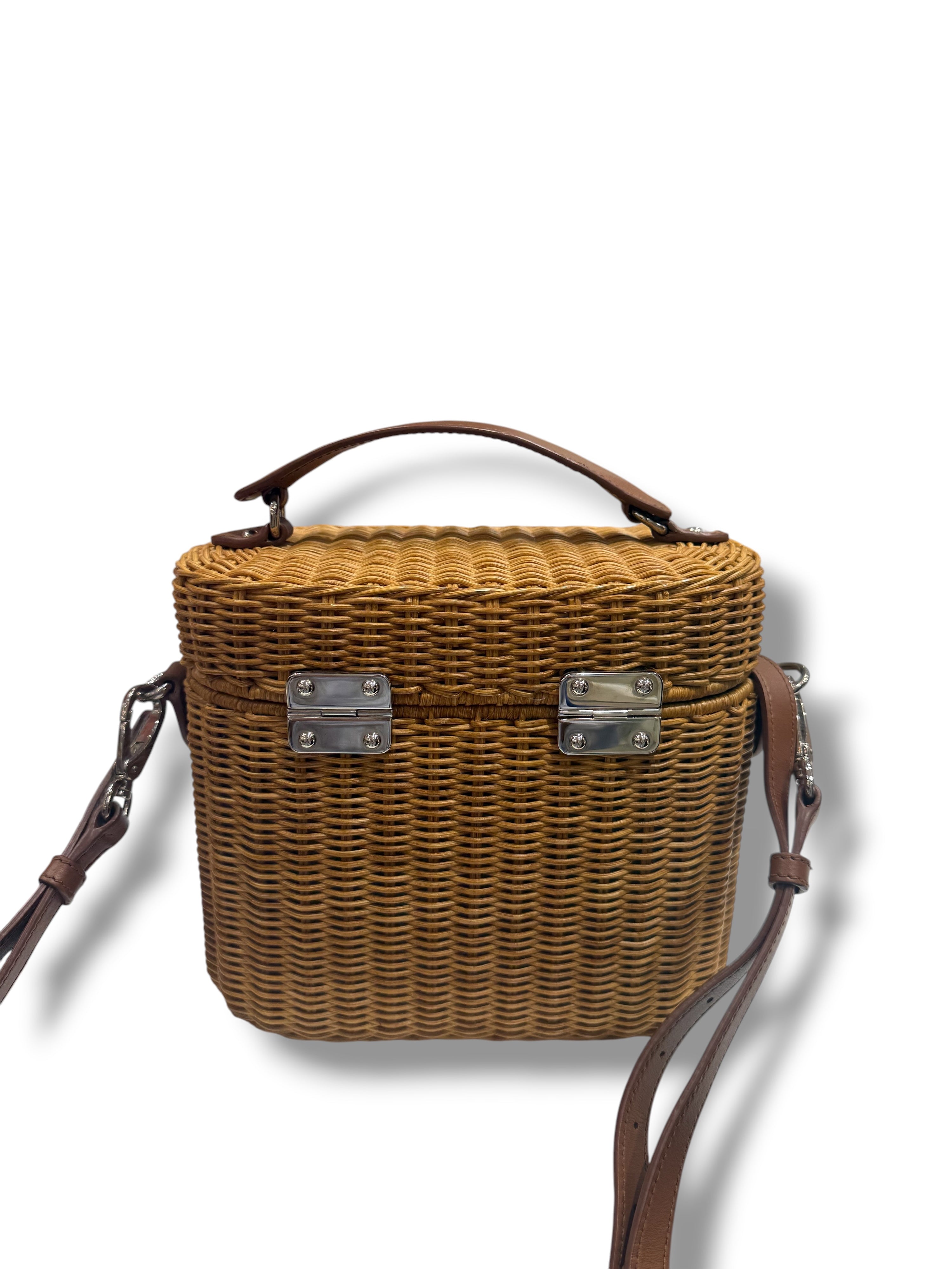 Miu Miu - Sac Vanity en Osier cuir Gold PM