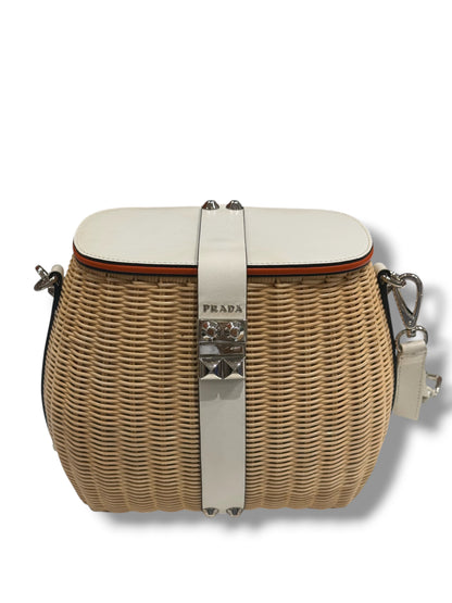 Prada - Sac Midollino beige