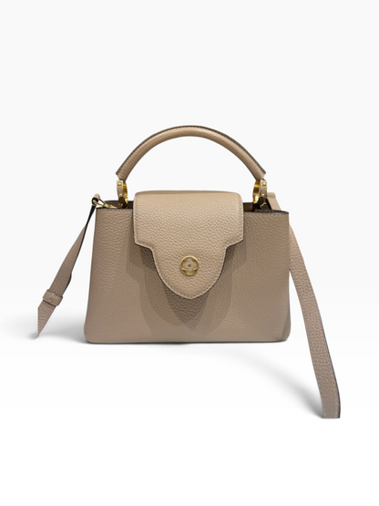 Louis Vuitton - Sac Capucines BB cuir galet