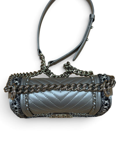 Chanel - Sac Boy Mini cuir argenté Édition limitée