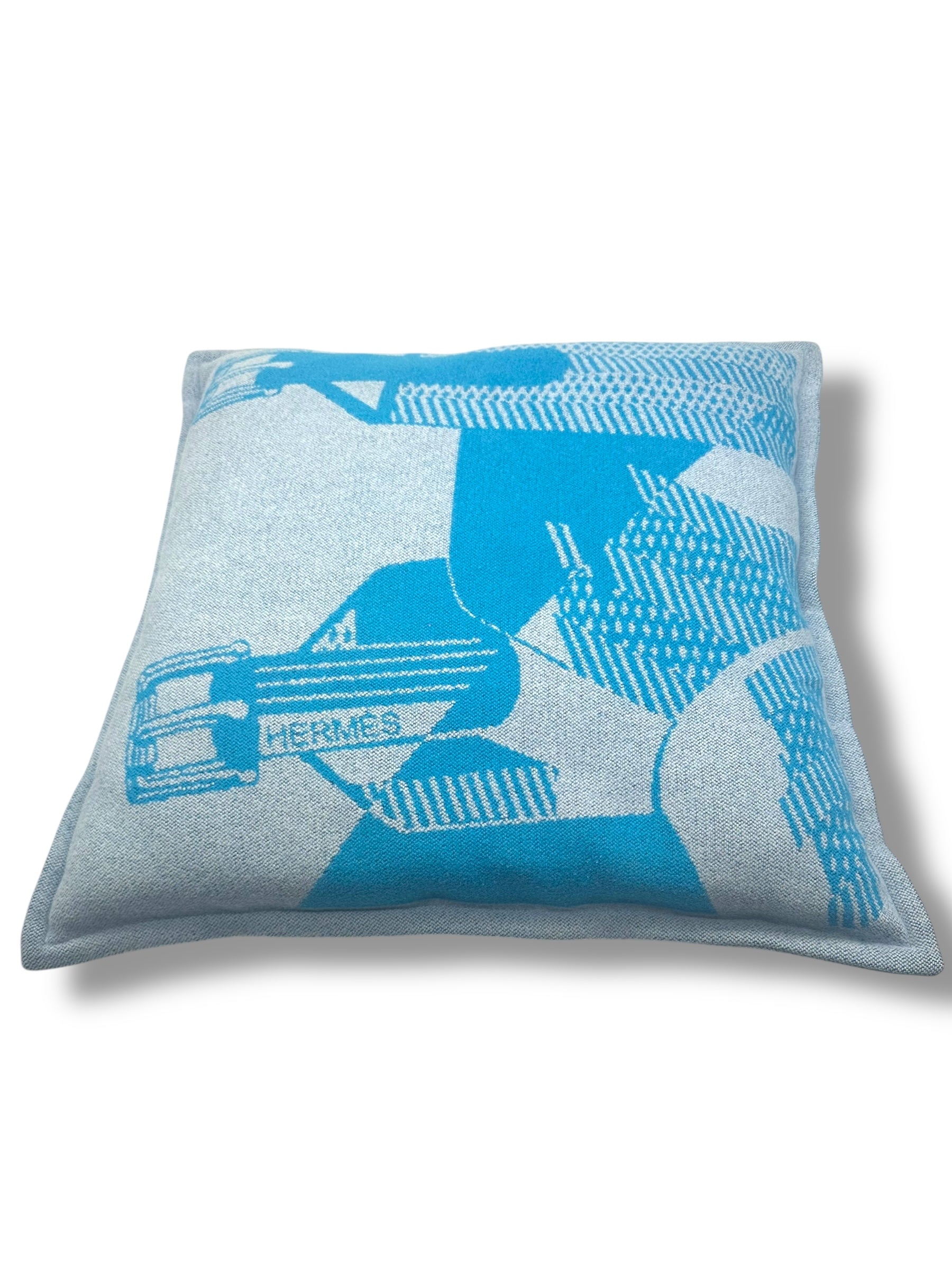 Hermès - Set de 2 Coussins H bleu