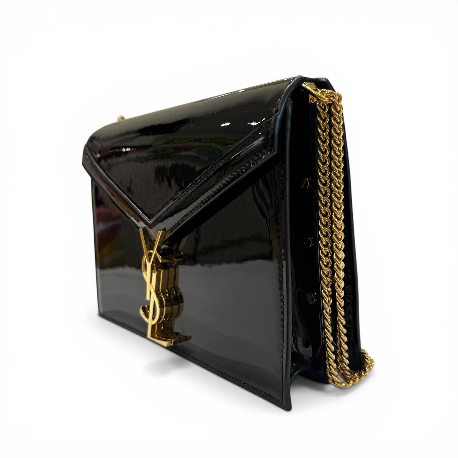 Yves Saint Laurent - Sac en cuir vernis noir