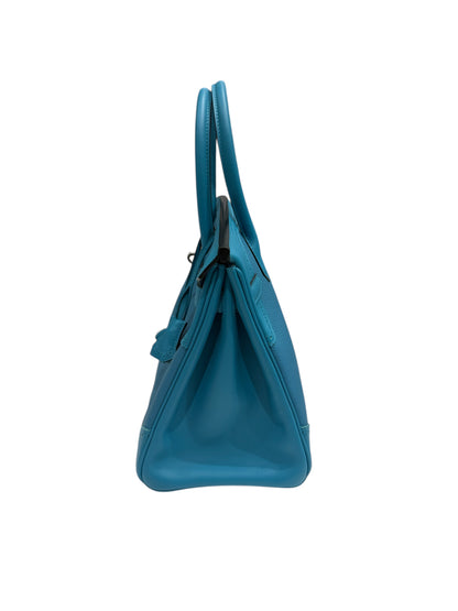 Hermès - Birkin 30 Ghilli togo/swift Turquoise PHW