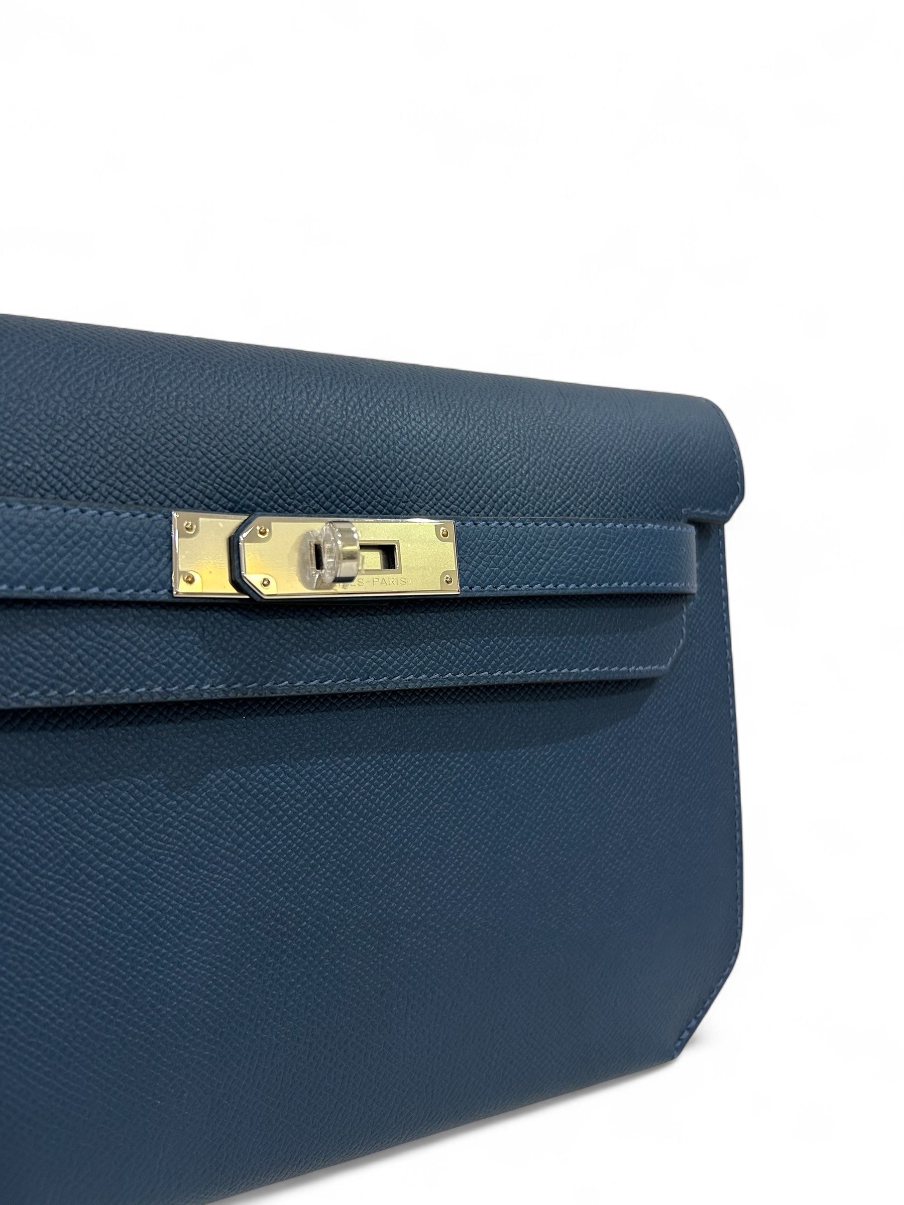Hermès - Borsa Kelly Dépêches 25 Deep Blue