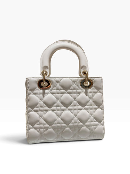 Dior - Sac Lady Dior édition ABC blanc