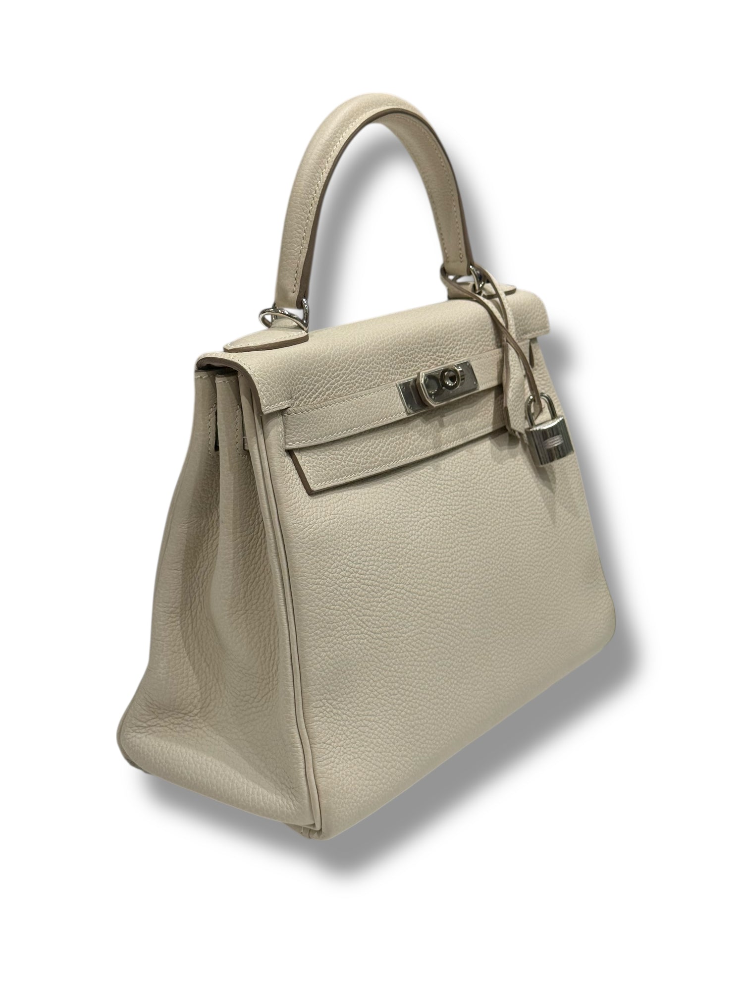 Hermès - Sac Kelly 28 Béton PHW