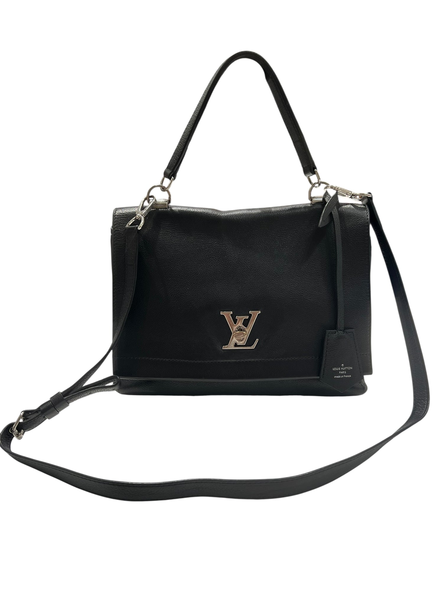 Louis Vuitton - sac lockme bandoulière cuir noir