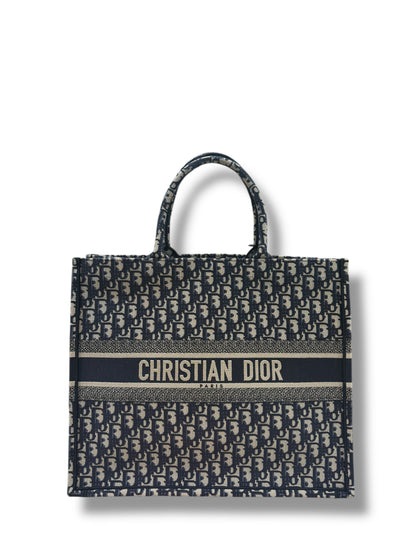 Dior - Sac Tote bag toile Oblique GM