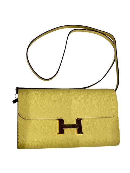 Hermès - pochette Constance on the go Epsom giallo pulcino