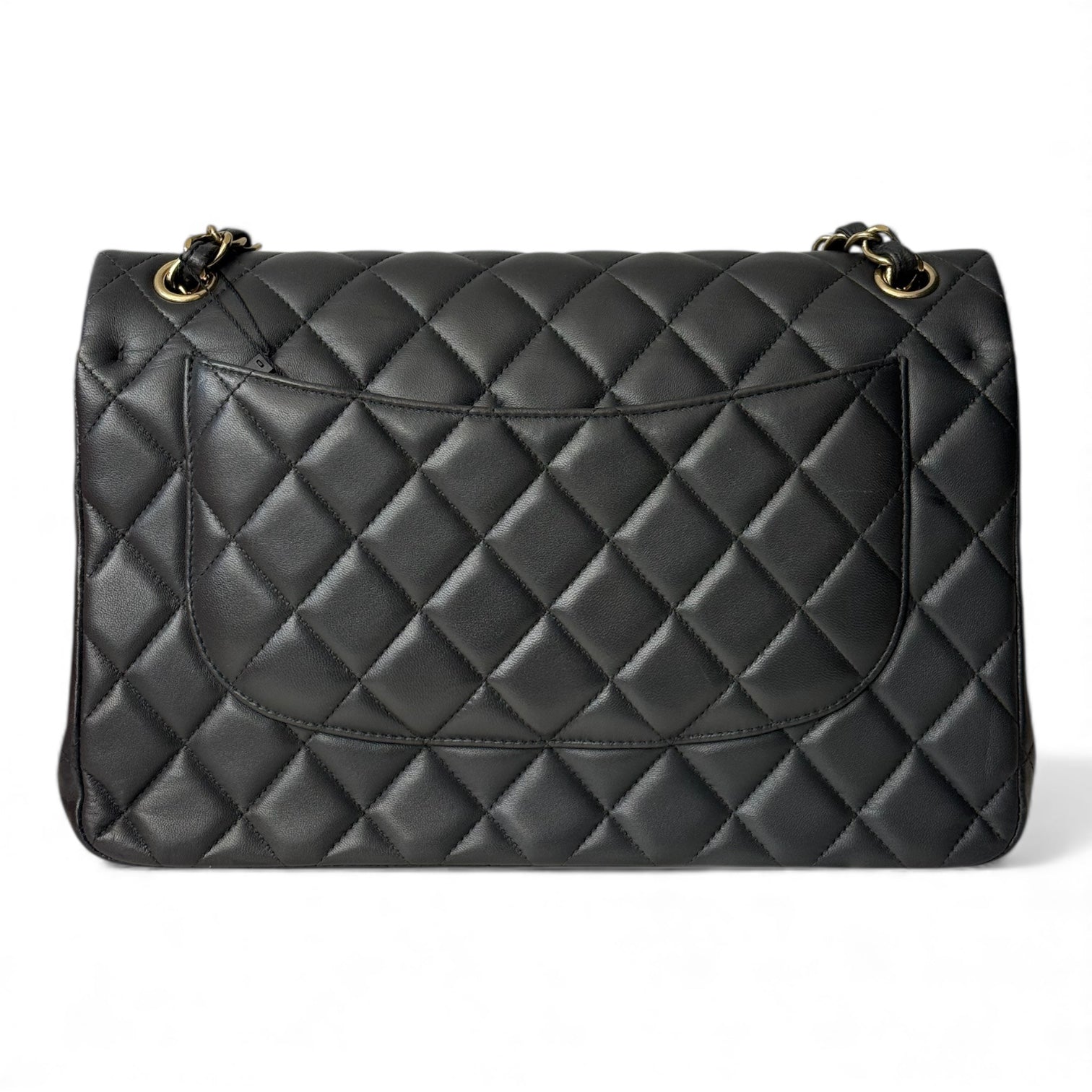 Chanel - Borsa Jumbo in pelle grigio scuro