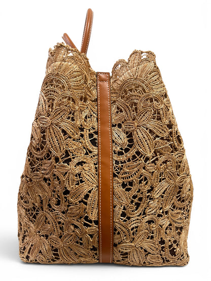 Ermano Scervino - Cabas en raphia et cuir