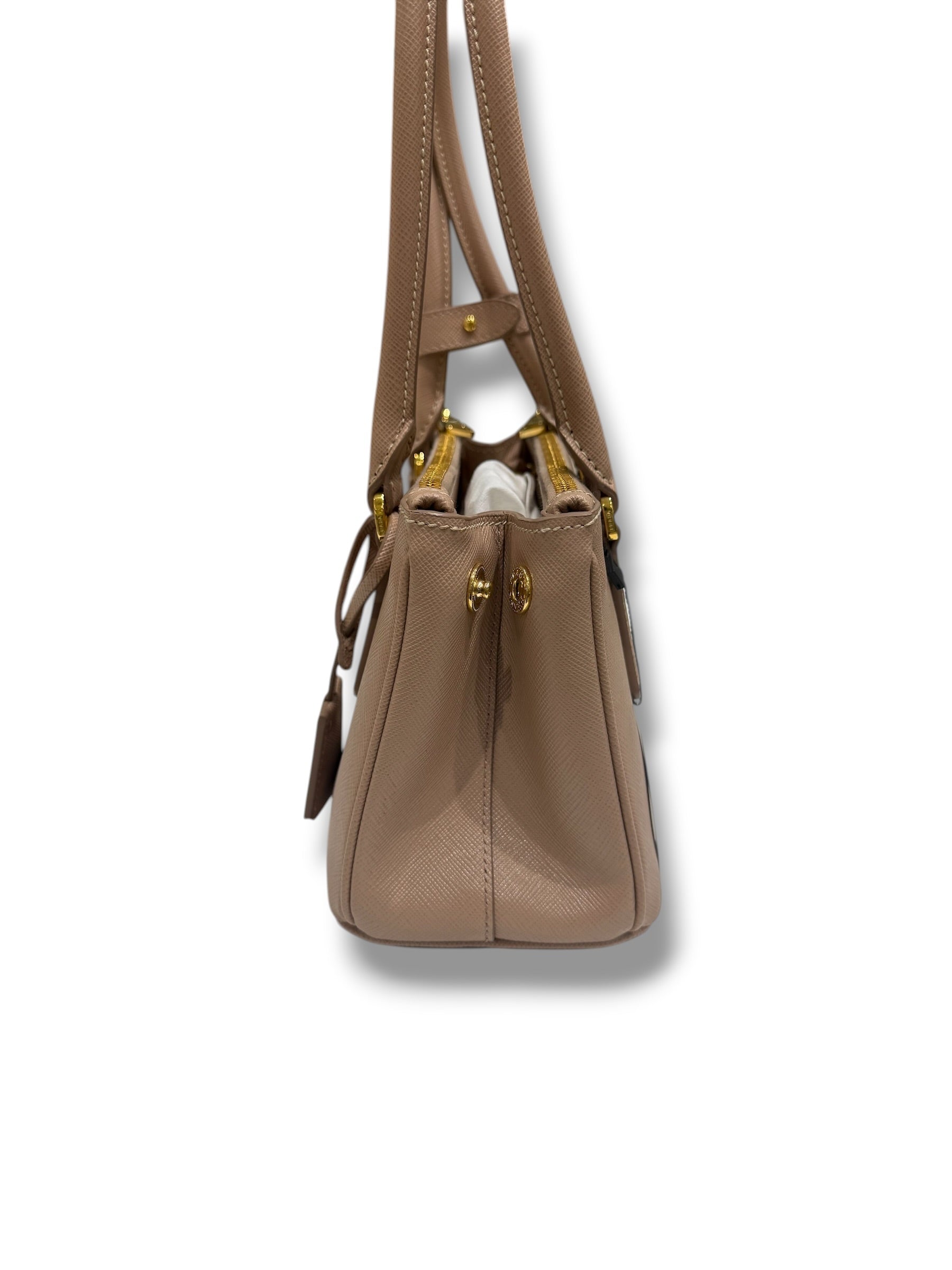 Prada - Sac Galleria Top Handle PM Beige
