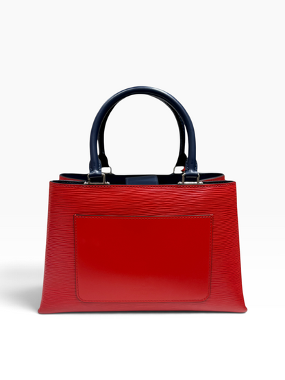 Louis Vuitton - Sac Kleber en cuir épi Rouge et Bleu