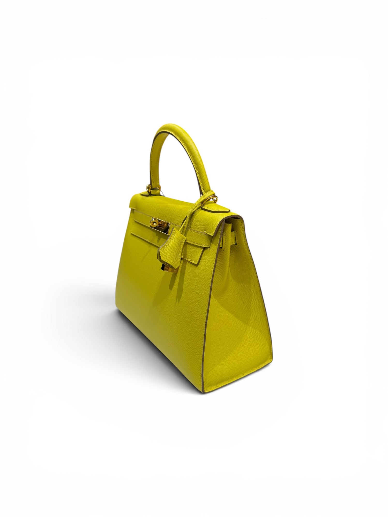 Hermès - Kelly 32 Epsom Sellier Jaune lime