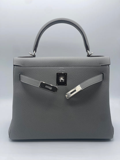 Hermès - Borsa Kelly 28 Grigio Gabbiano