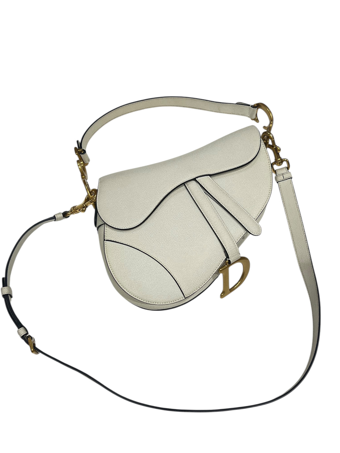 Dior - sac saddle cuir écru