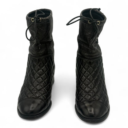 Chanel - Bottines cuir vernis T.37