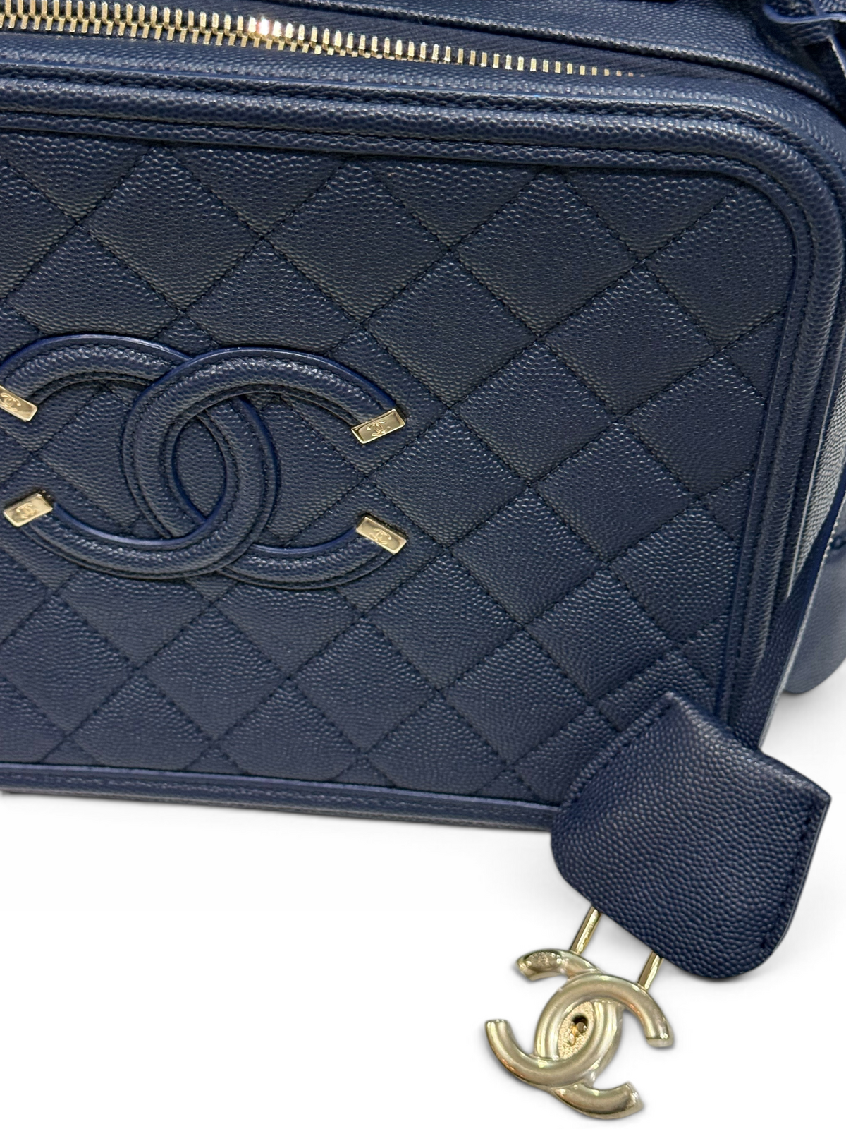 Chanel - Sac camera vanity bleu navy