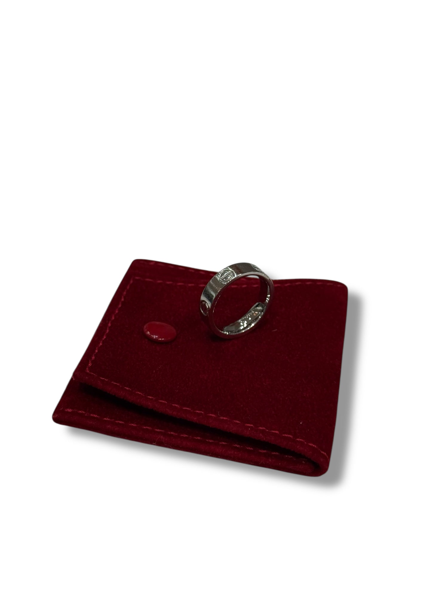 Cartier - bague LOVE pm or gris T53