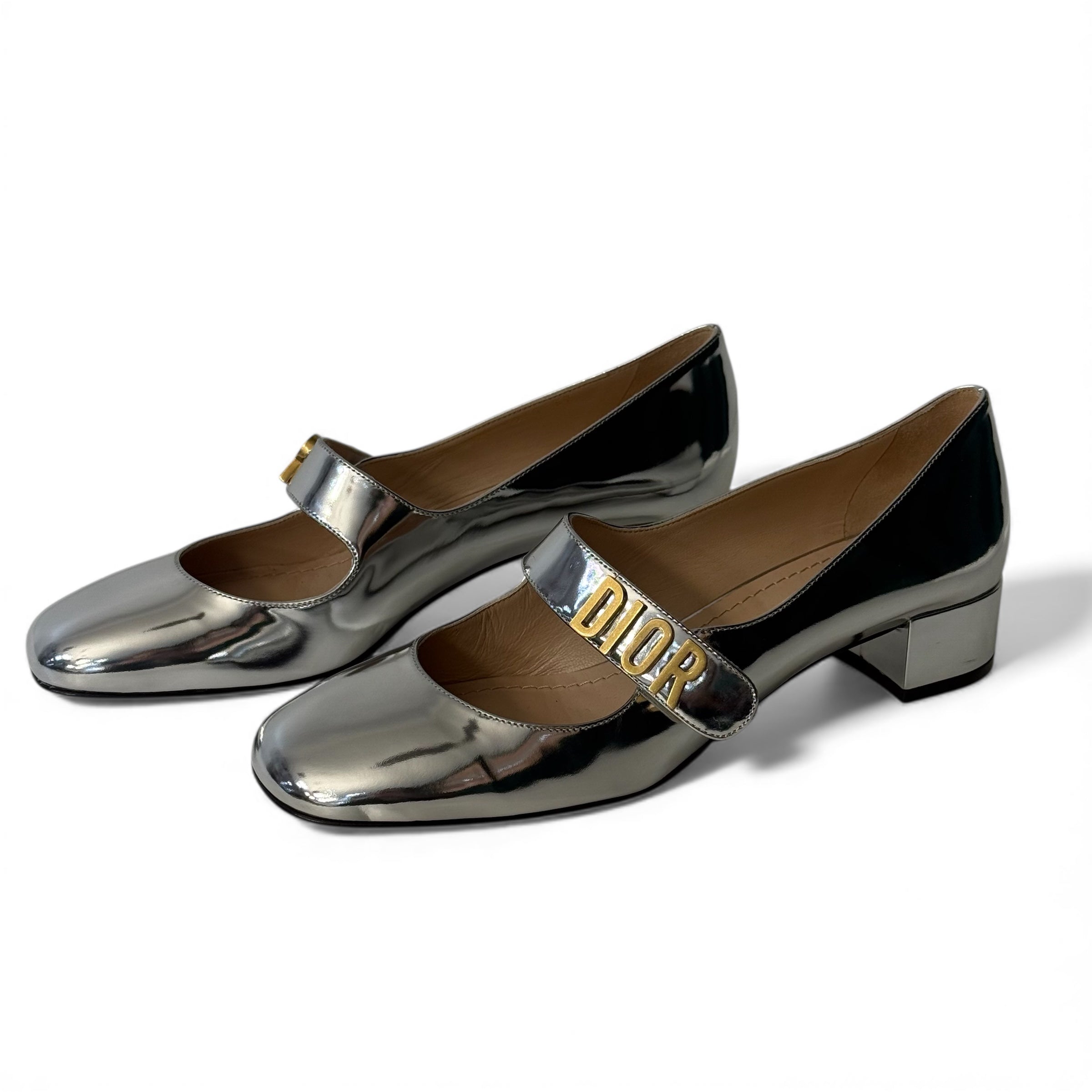 Dior - Silberne Ballerinas Gr. 39