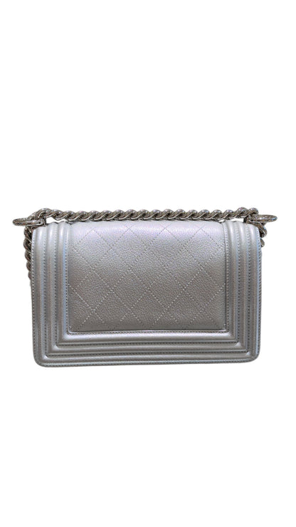 Chanel- Sac Boy mini édition limitée argenté