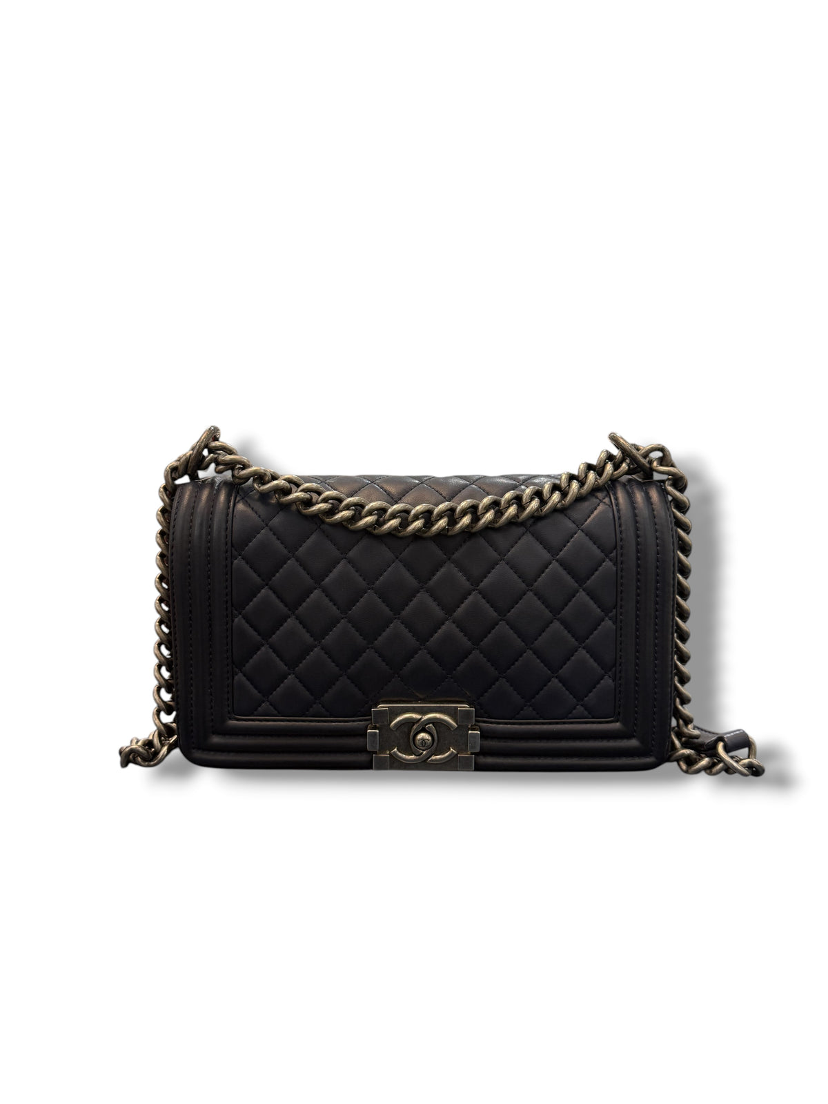 Chanel - Sac Classique Boy bleu marine