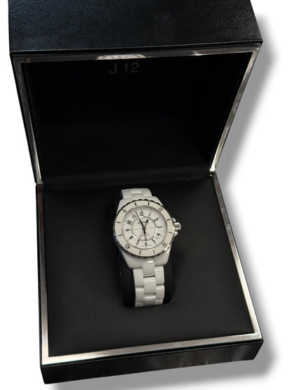 Chanel - Montre J12 Date 38mm Automatique céramique blanche