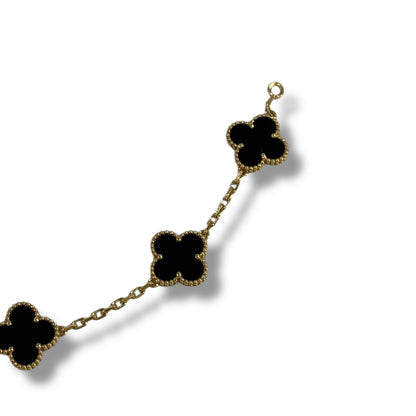 Van Cleef - Bracelet Vintage Alhambra 5 motifs onyx