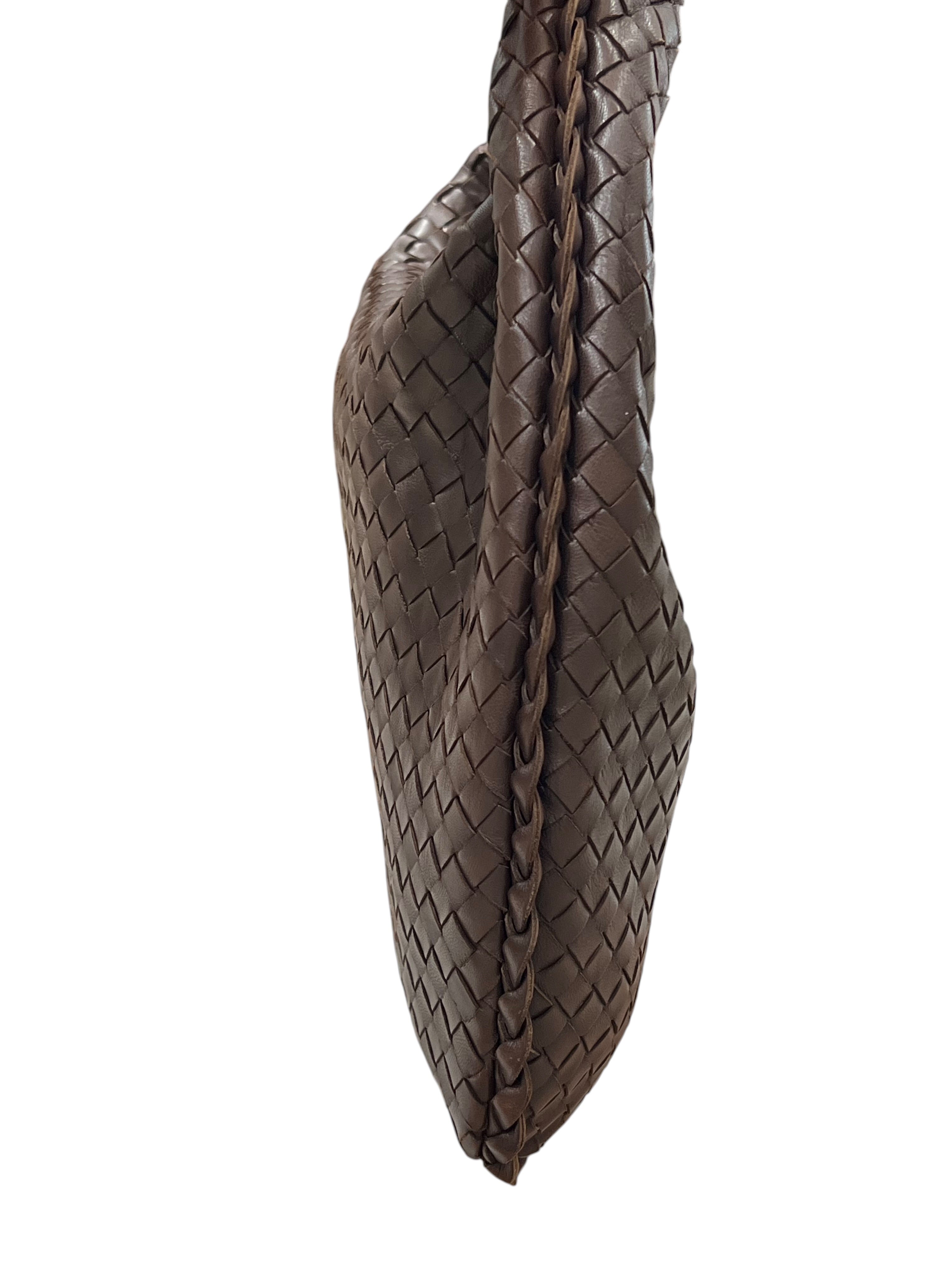 Bottega Veneta - sac cuir intrecciato chocolat