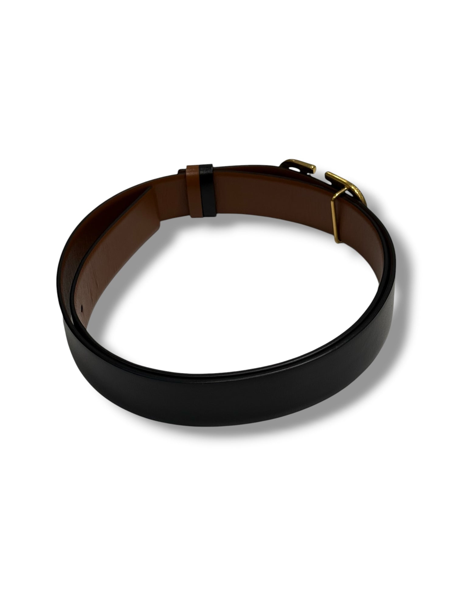 Valentino - Ceinture Vlogo Noir réversible Marron T85