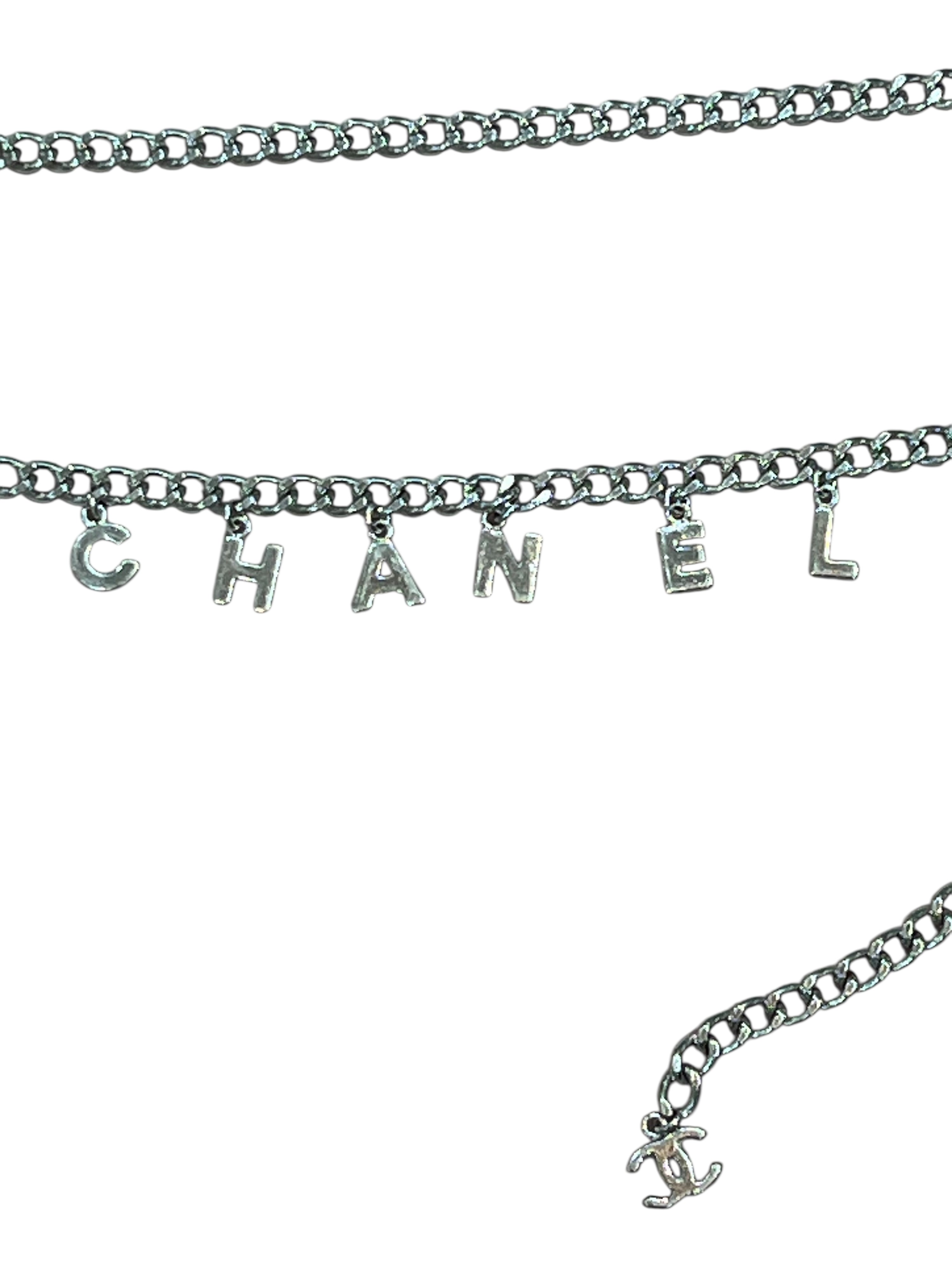 Chanel - cintura con catena argentata