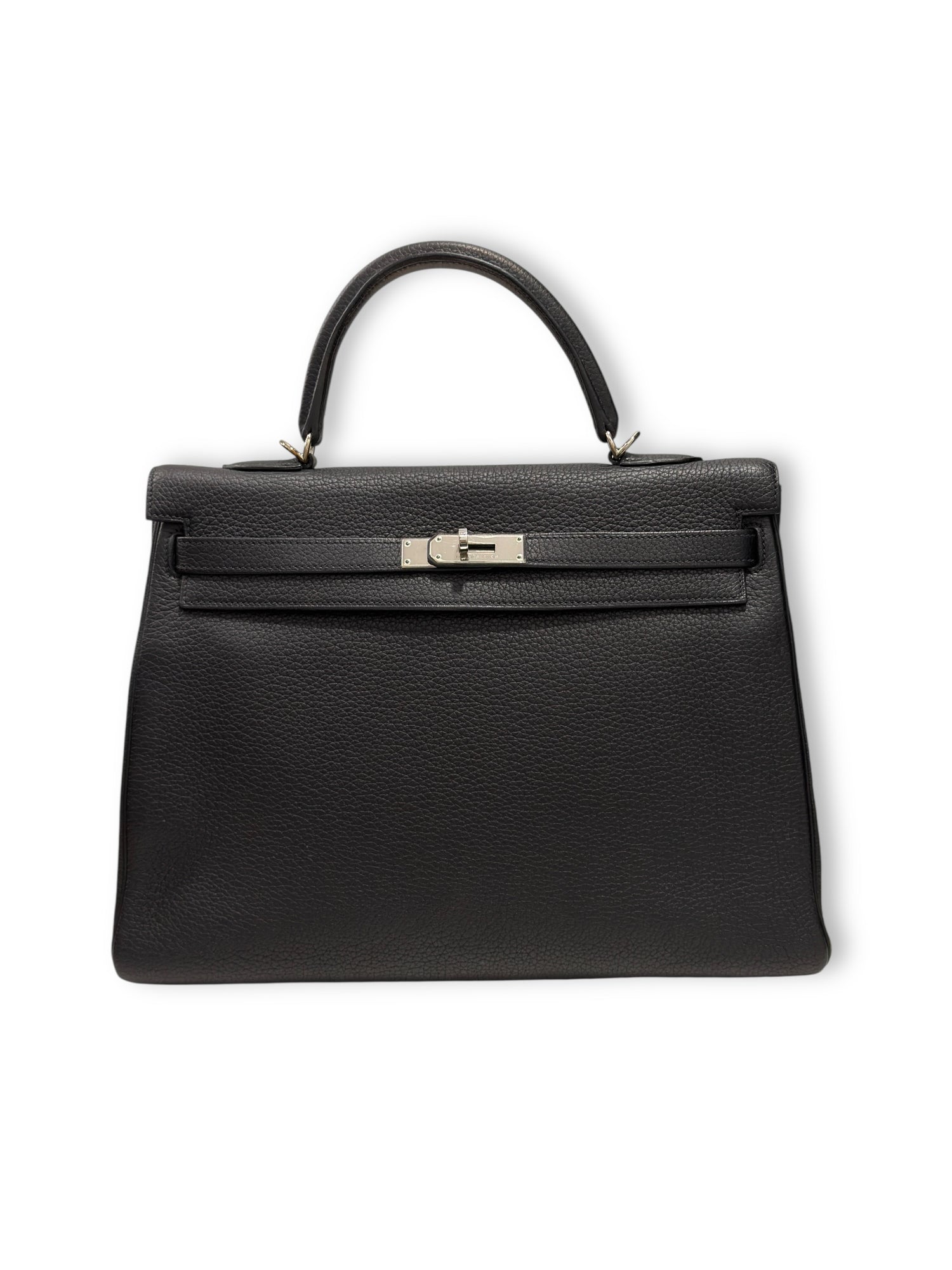 Sac Hermès Kelly 32 Togo Retourné Noir | Les Folies d’Eugénie