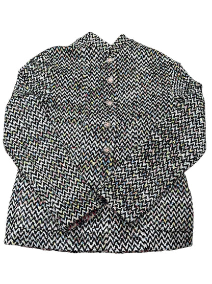Chanel - Veste en tweed zigzag multicolore T40