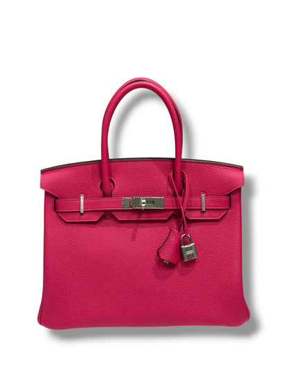 Hermès - Sac Birkin 30 Rose Mexico PHW