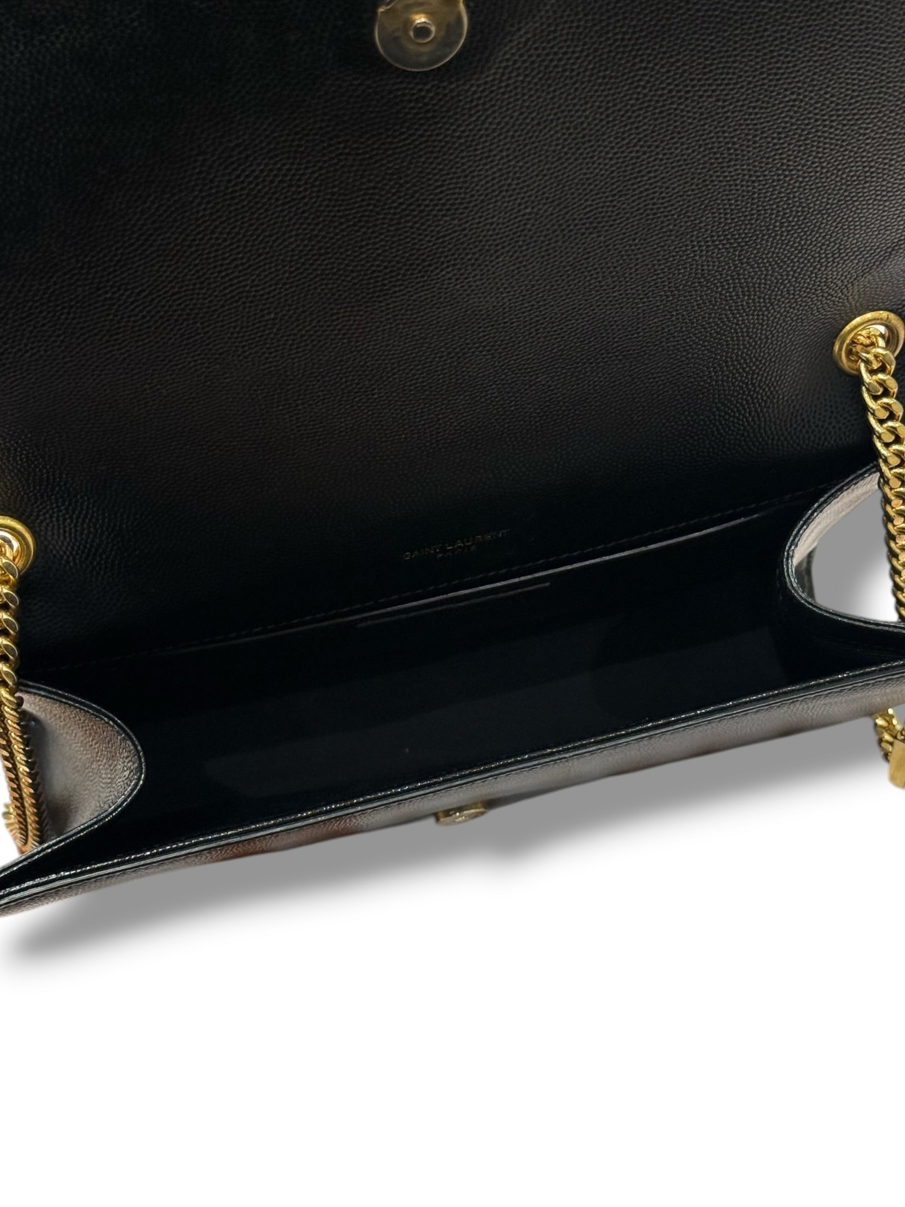Saint Laurent - sac Kate médium cuir noir