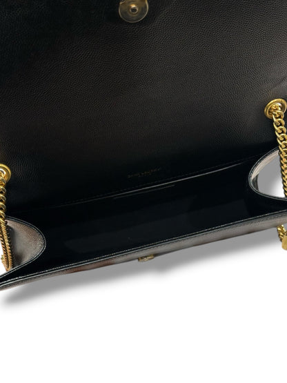Saint Laurent - sac Kate médium cuir noir