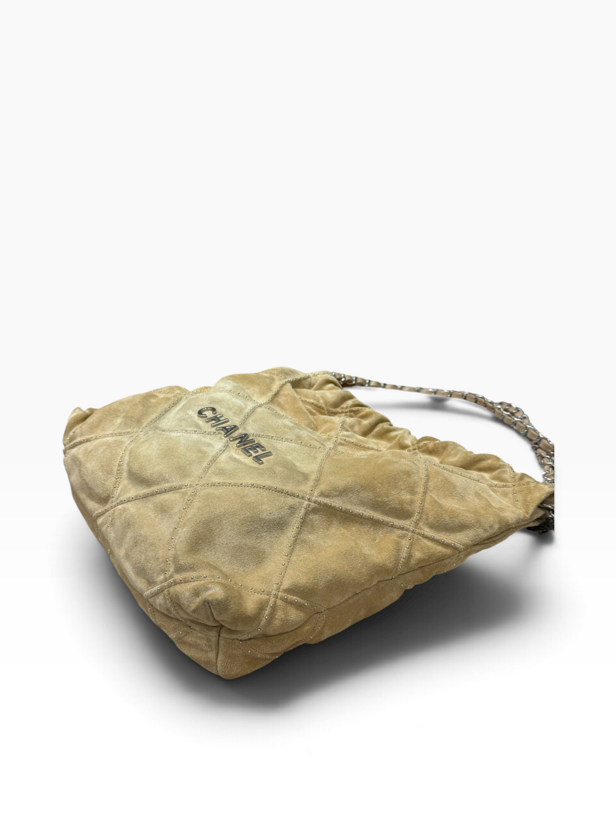 Chanel - sac 22 daim beige small