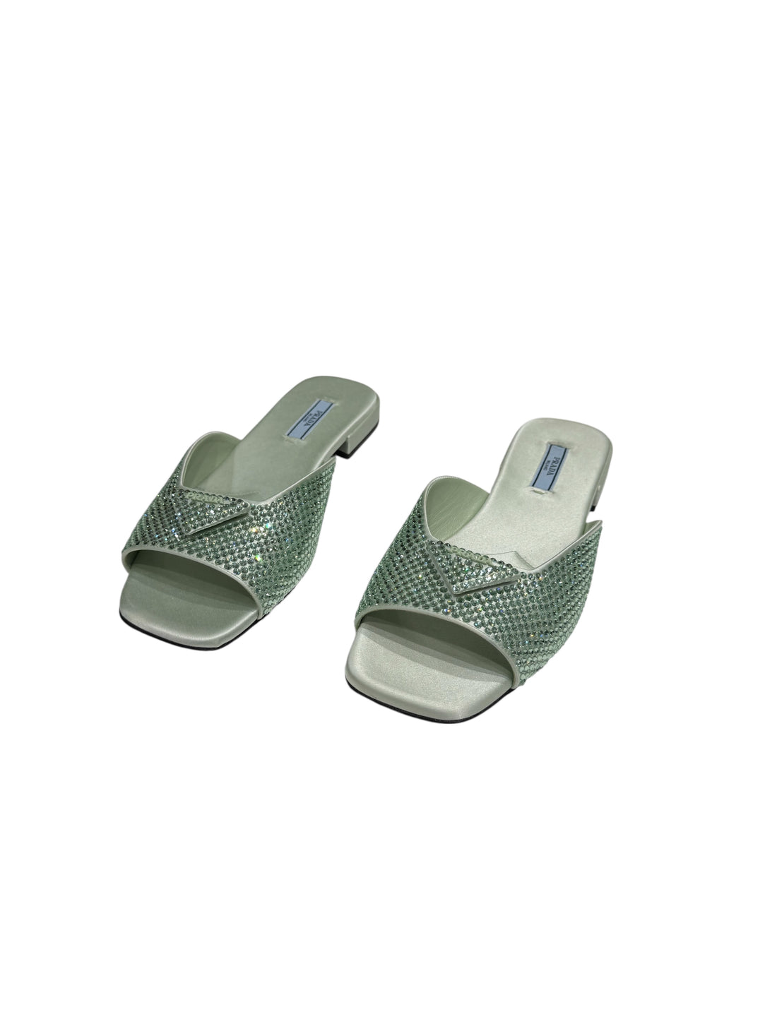 Prada - Sandales cristal vert d’eau T38,5