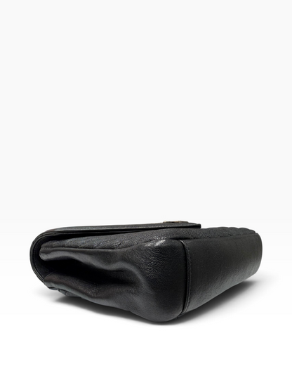 Yves Saint Laurent - Sac College MM cuir agneau et matelassage chevron noir
