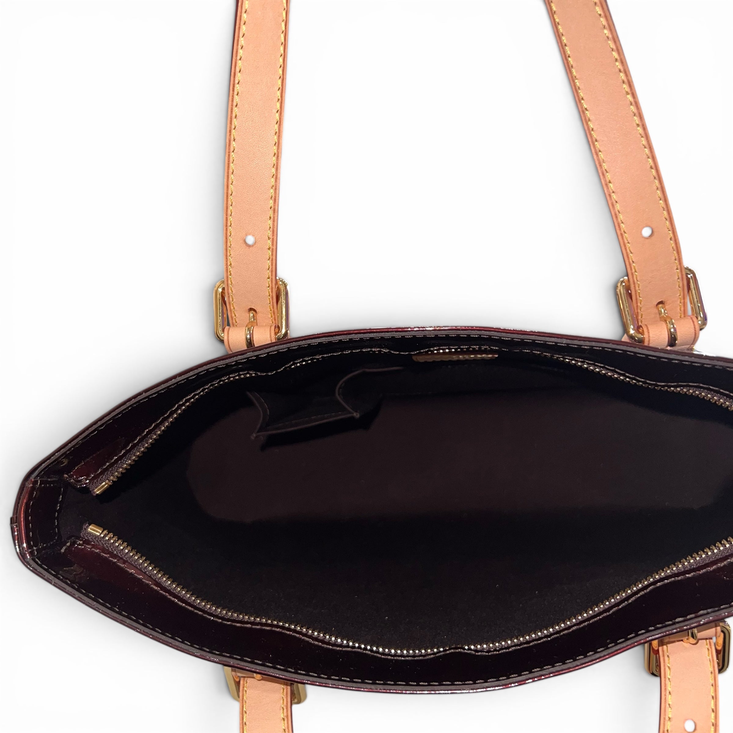 Louis Vuitton - Sac cabas cuir vernis amarante
