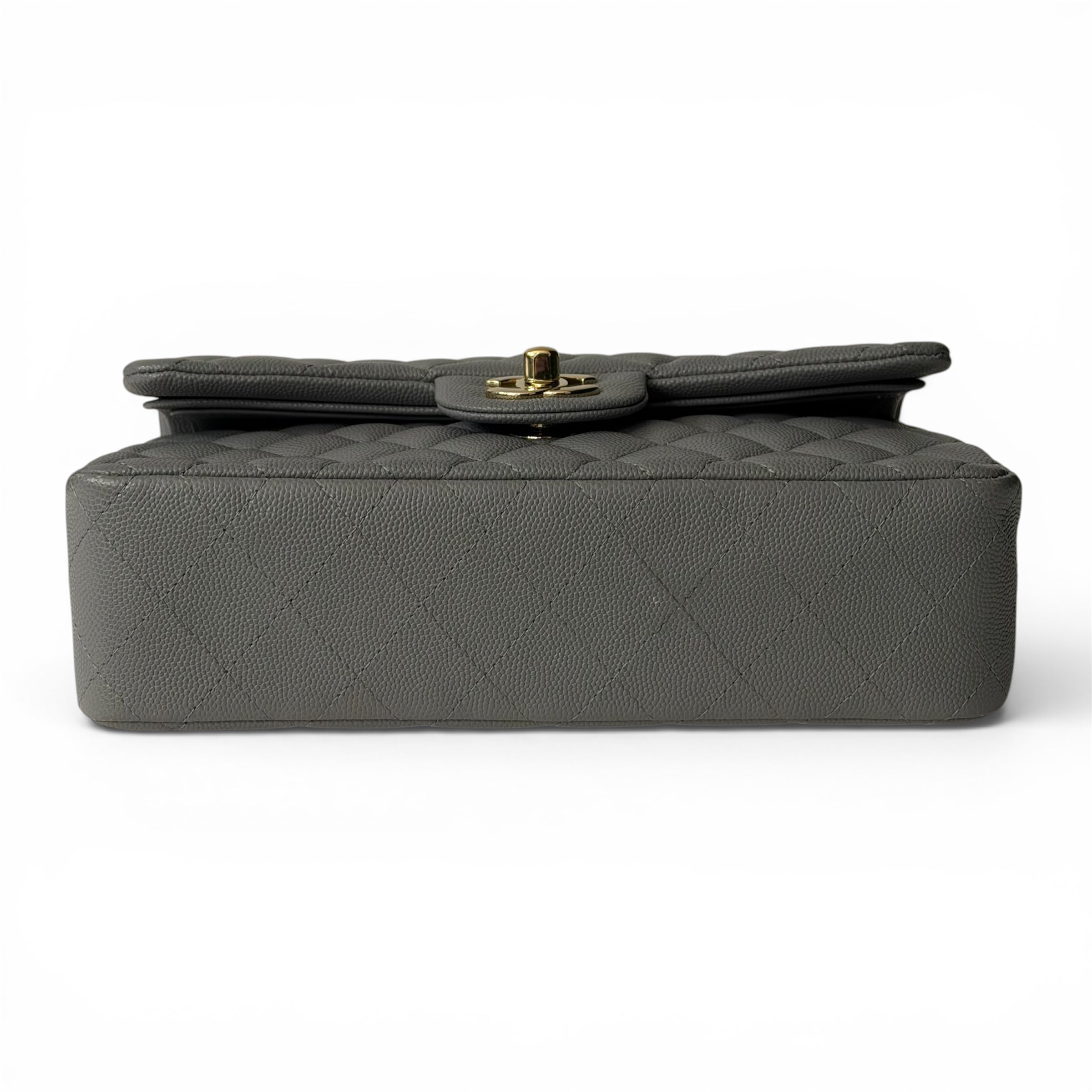 Chanel - Sac Classique Timeless cuir caviar gris