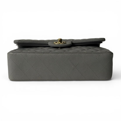 Chanel - Sac Classique Timeless cuir caviar gris