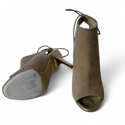 Jimmy Choo - Bottines en daim bouts ouverts